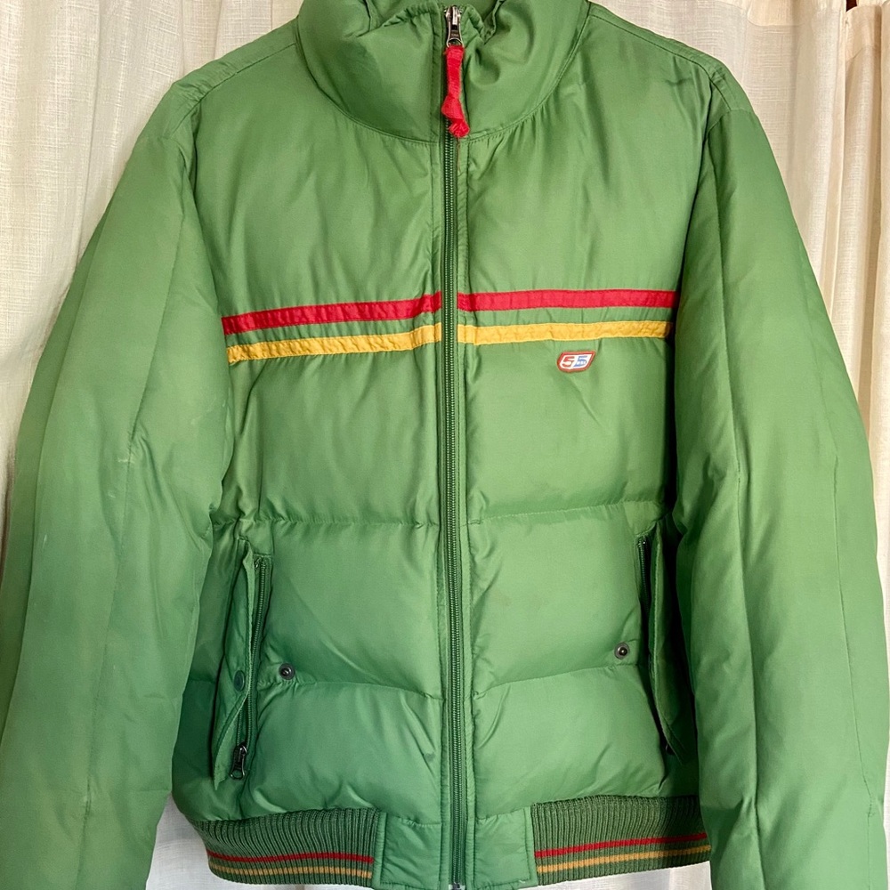Retro 70’s Style Puffy Windbreaker Jacket
